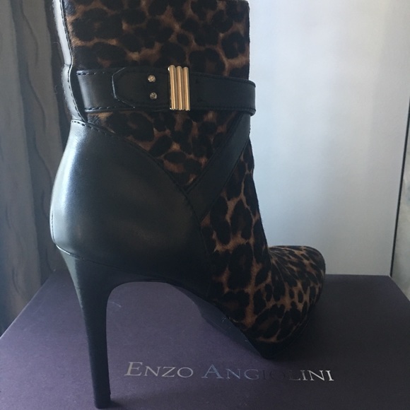 Enzo Anglioini leopard Ponyhair boots ‘NEW’ - Picture 3 of 8